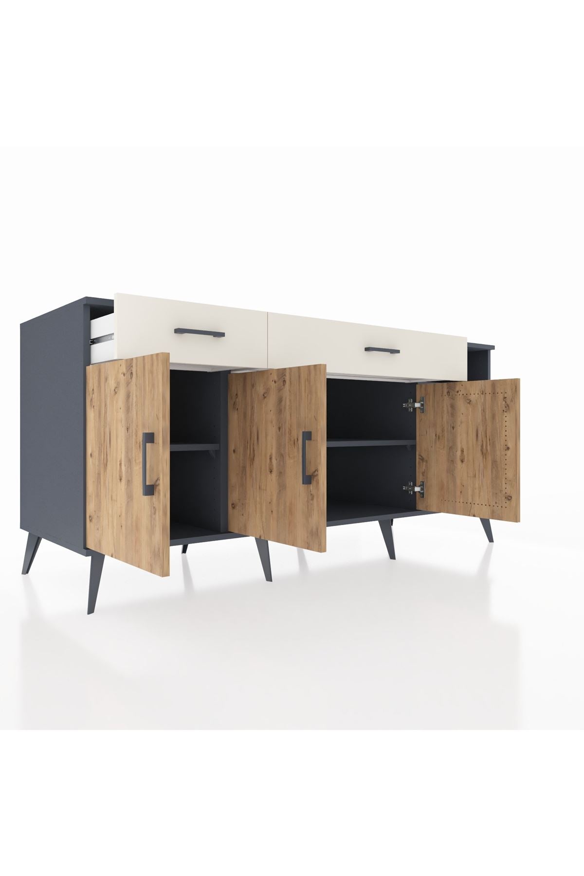 Kronos Konsol 5 Raflı 2 Çekmeceli 3 Kapaklı 176x59x83 - S610M047V10C