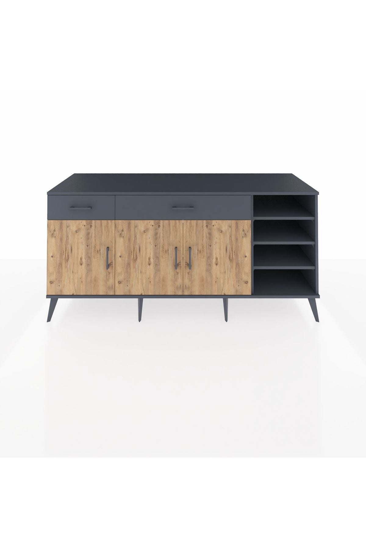 Kronos Konsol 5 Raflı 2 Çekmeceli 3 Kapaklı 176x59x83 - S610M047V11C
