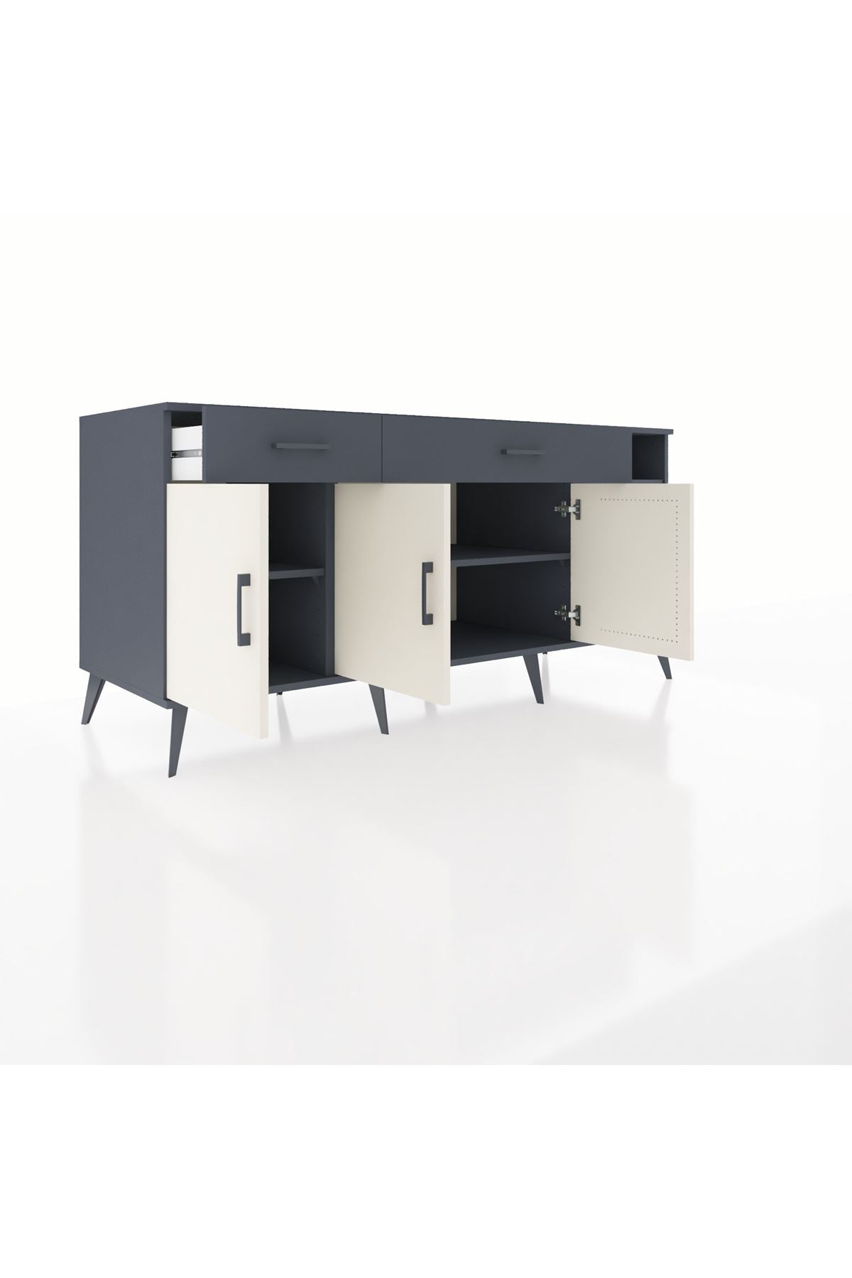 Kronos Konsol 5 Raflı 2 Çekmeceli 3 Kapaklı 176x59x83 - S610M047V14C
