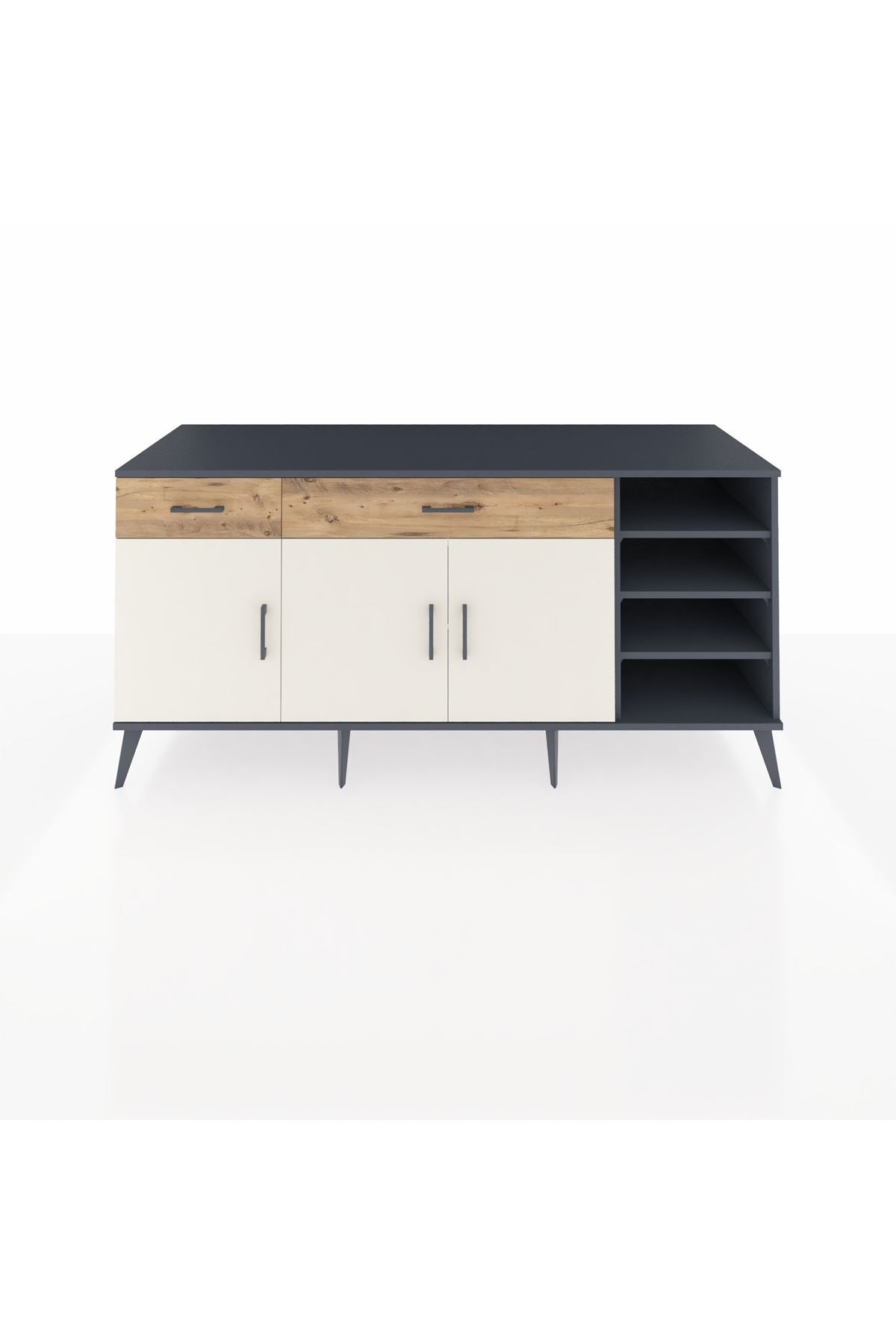 Kronos Konsol 5 Raflı 2 Çekmeceli 3 Kapaklı 176x59x83 - S610M047V15C