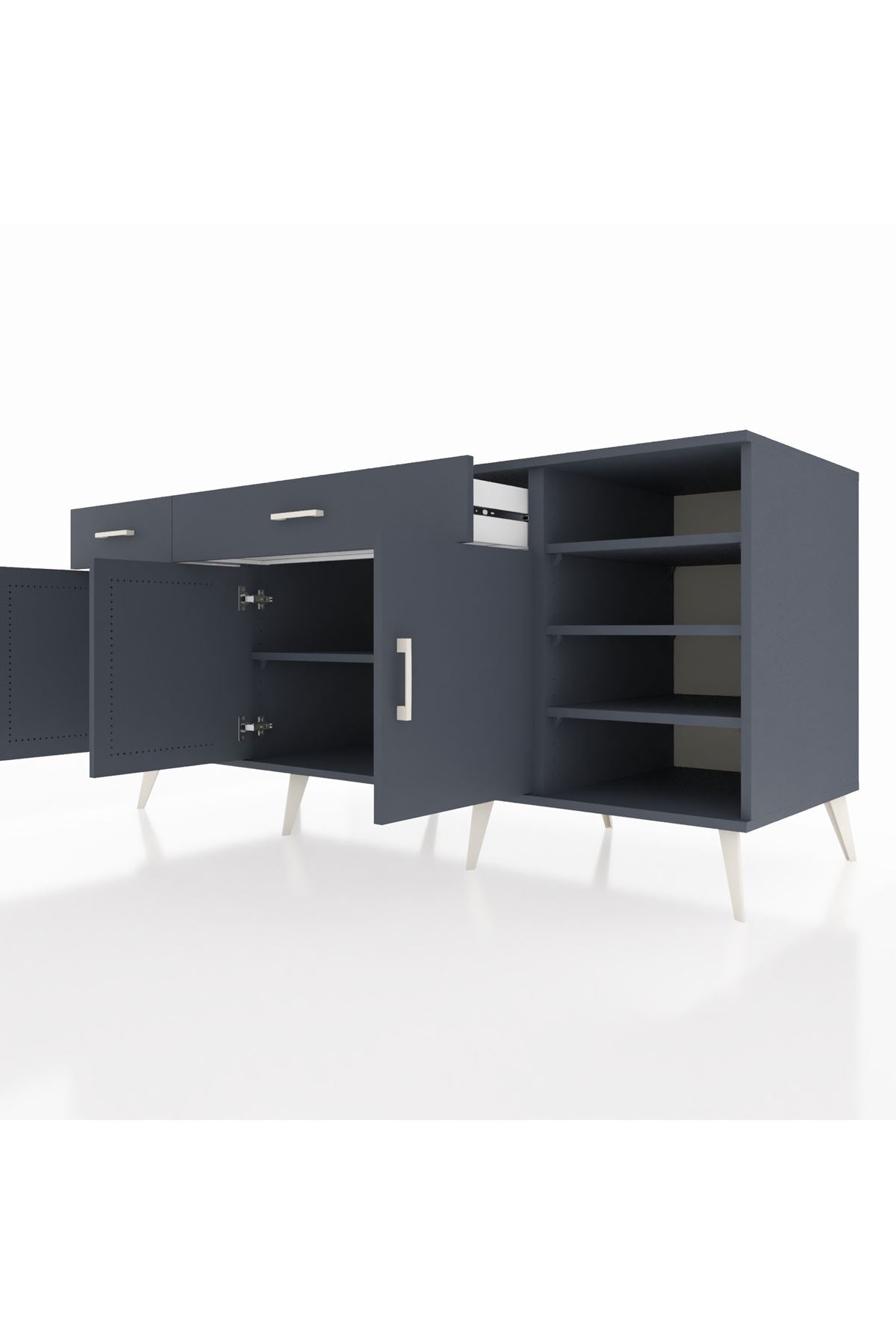 Kronos Konsol 5 Raflı 2 Çekmeceli 3 Kapaklı 176x59x83 - S610M047V17C