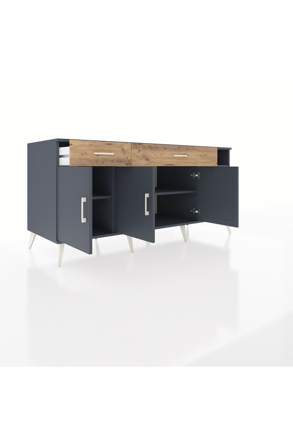 Kronos Konsol 5 Raflı 2 Çekmeceli 3 Kapaklı 176x59x83 - S610M047V18C