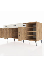 Kronos Konsol 5 Raflı 2 Çekmeceli 3 Kapaklı 176x59x83 - S610M047V19C