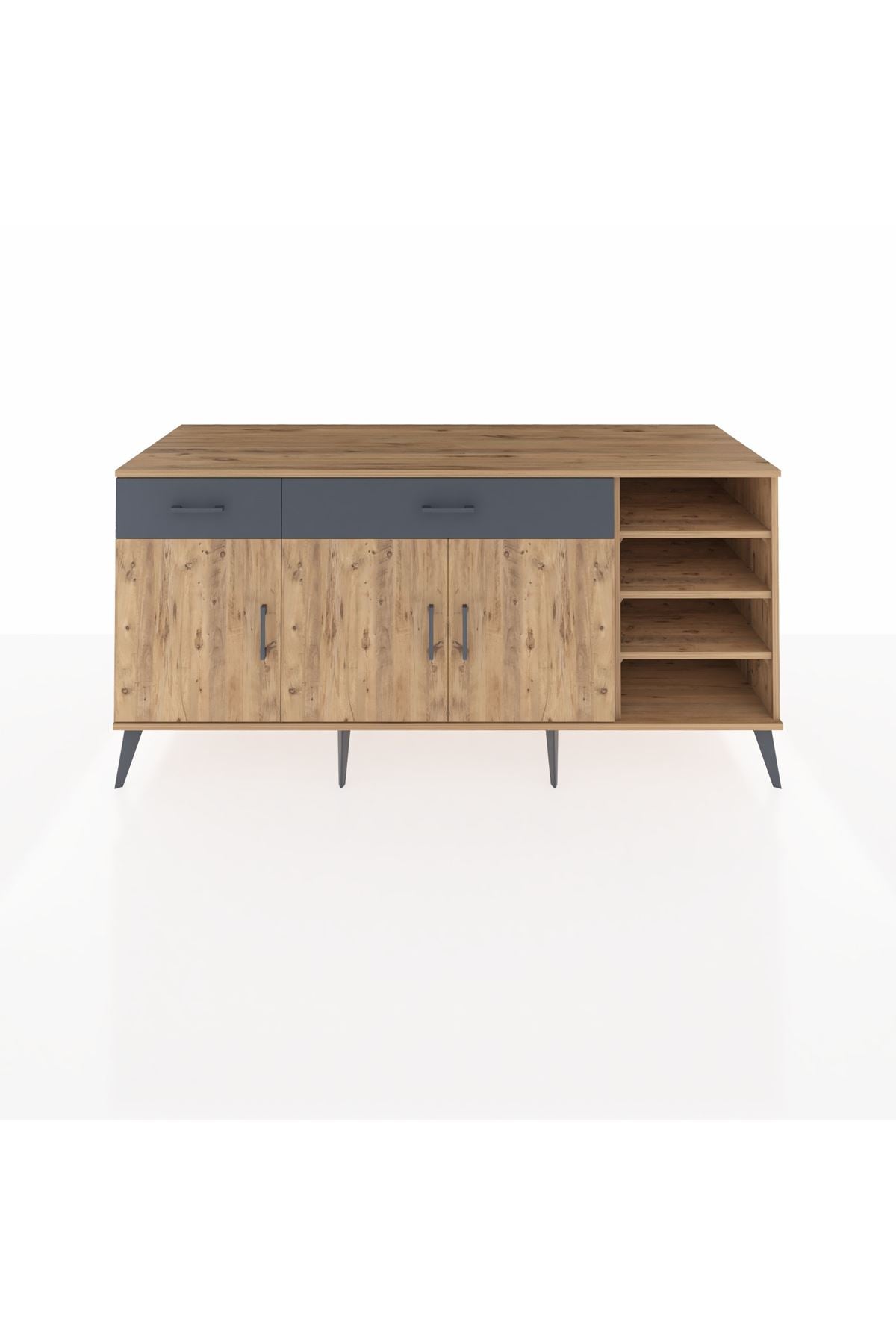 Kronos Konsol 5 Raflı 2 Çekmeceli 3 Kapaklı 176x59x83 - S610M047V20C