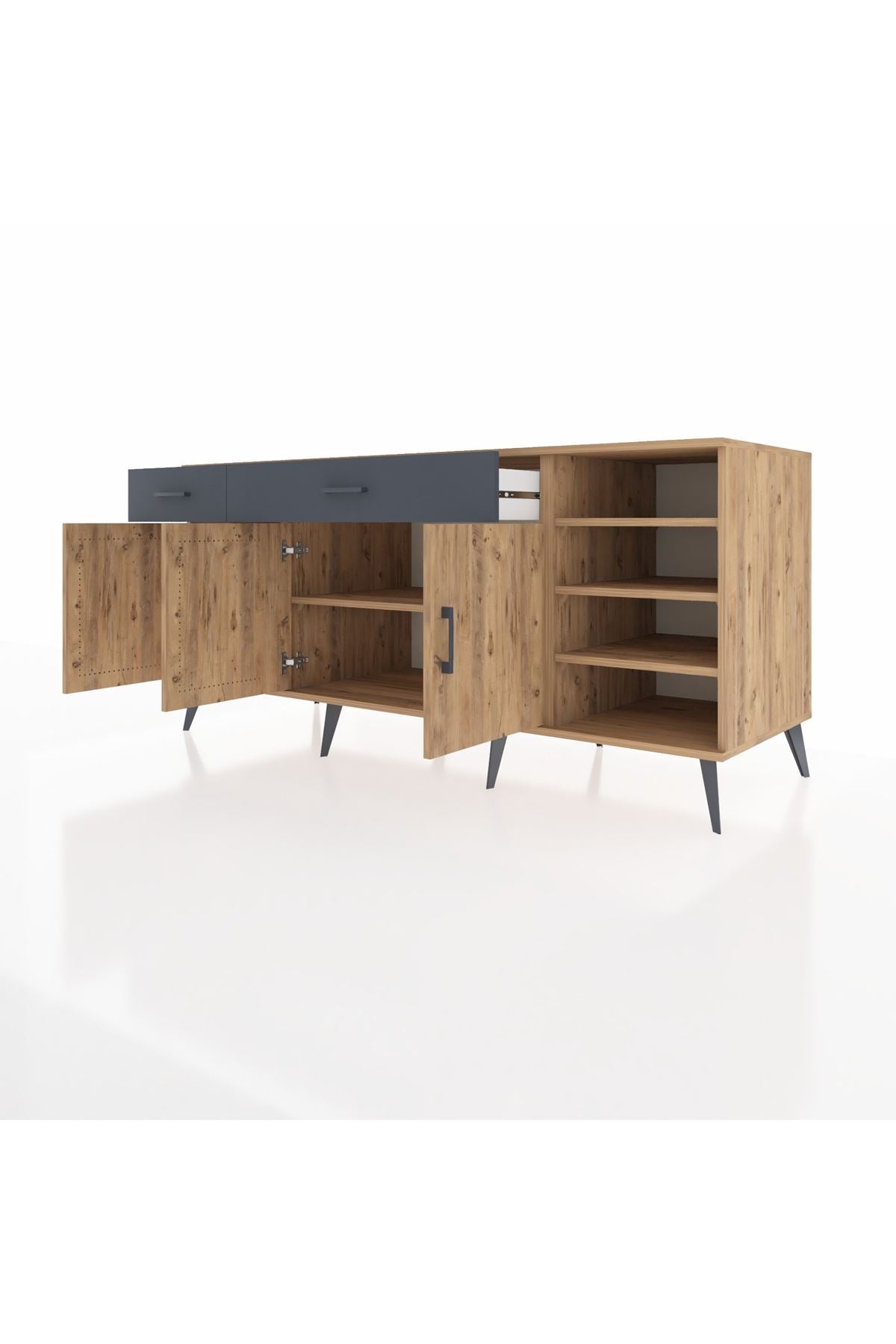 Kronos Konsol 5 Raflı 2 Çekmeceli 3 Kapaklı 176x59x83 - S610M047V20C