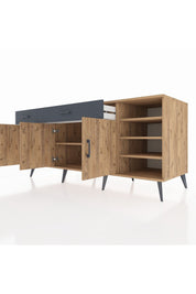 Kronos Konsol 5 Raflı 2 Çekmeceli 3 Kapaklı 176x59x83 - S610M047V20C