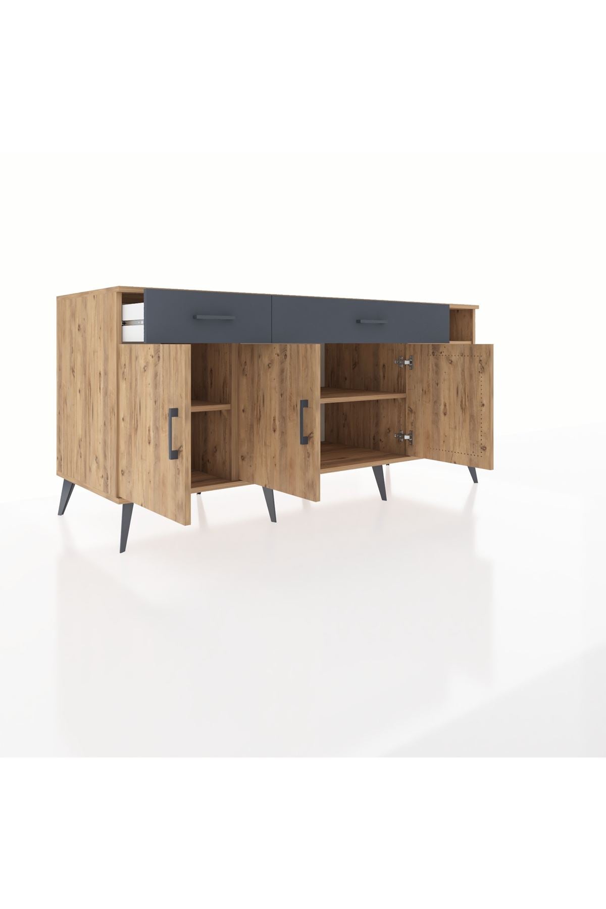 Kronos Konsol 5 Raflı 2 Çekmeceli 3 Kapaklı 176x59x83 - S610M047V20C