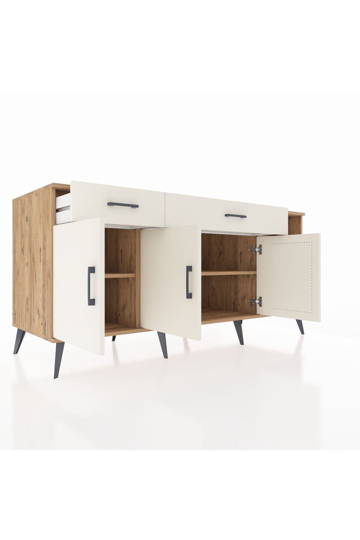 Kronos Konsol 5 Raflı 2 Çekmeceli 3 Kapaklı 176x59x83 - S610M047V22C