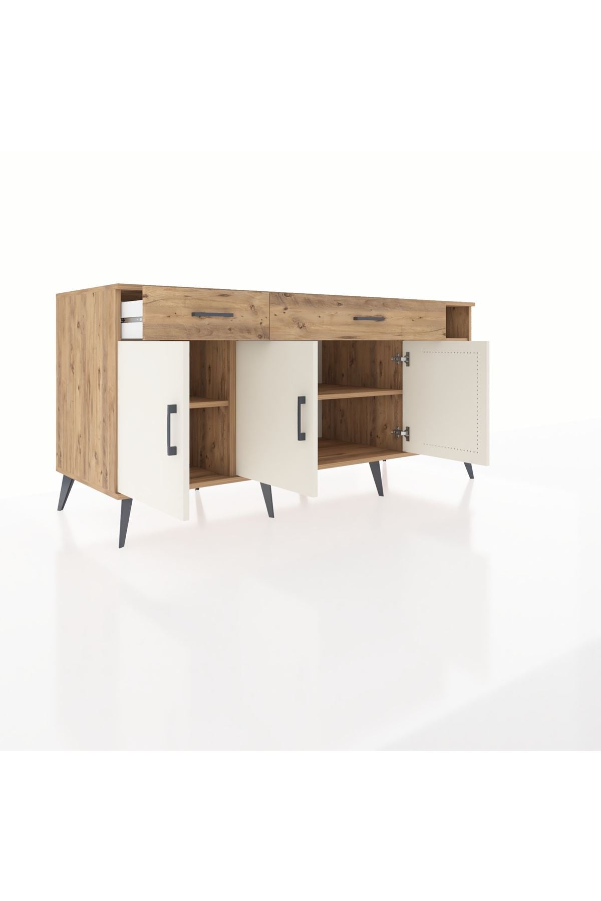 Kronos Konsol 5 Raflı 2 Çekmeceli 3 Kapaklı 176x59x83 - S610M047V24C