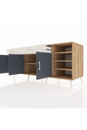 Kronos Konsol 5 Raflı 2 Çekmeceli 3 Kapaklı 176x59x83 - S610M047V25C