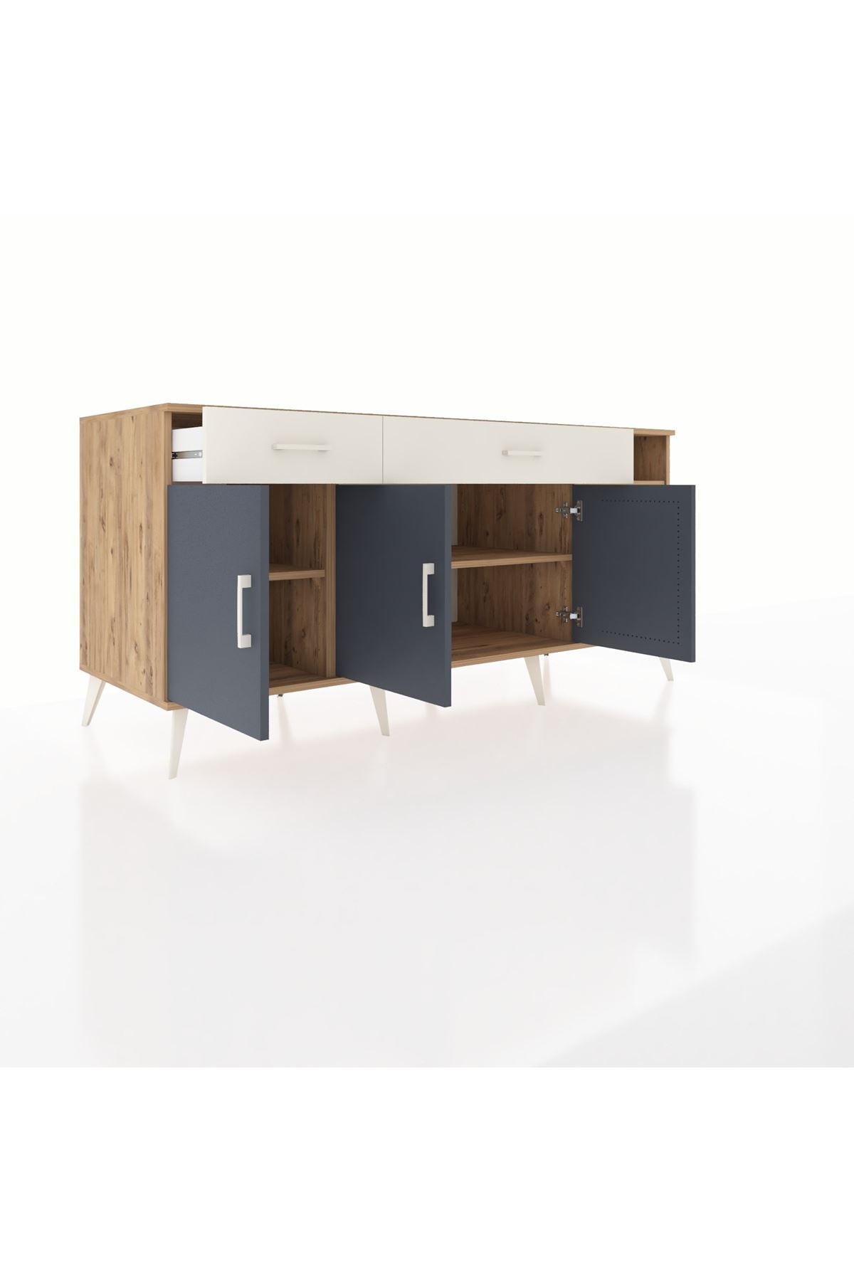 Kronos Konsol 5 Raflı 2 Çekmeceli 3 Kapaklı 176x59x83 - S610M047V25C
