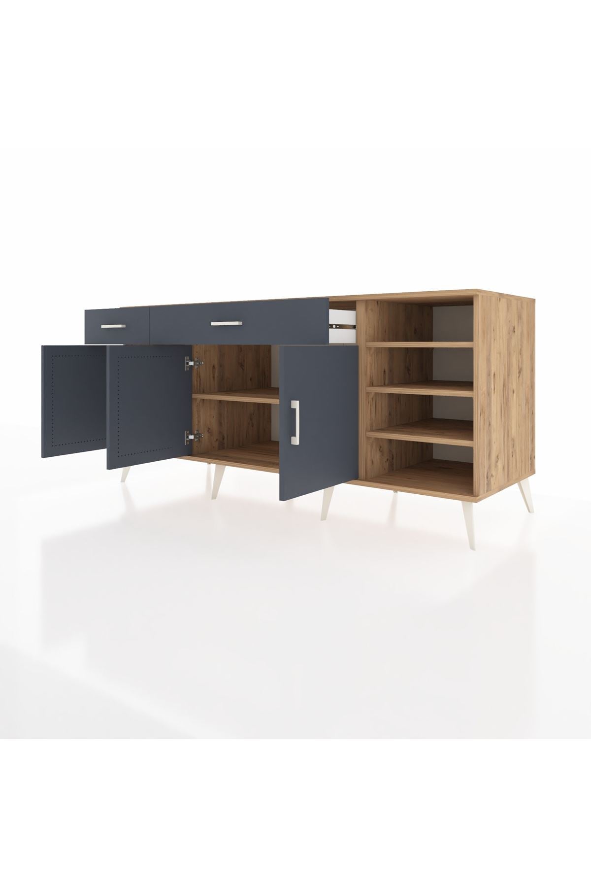 Kronos Konsol 5 Raflı 2 Çekmeceli 3 Kapaklı 176x59x83 - S610M047V26C