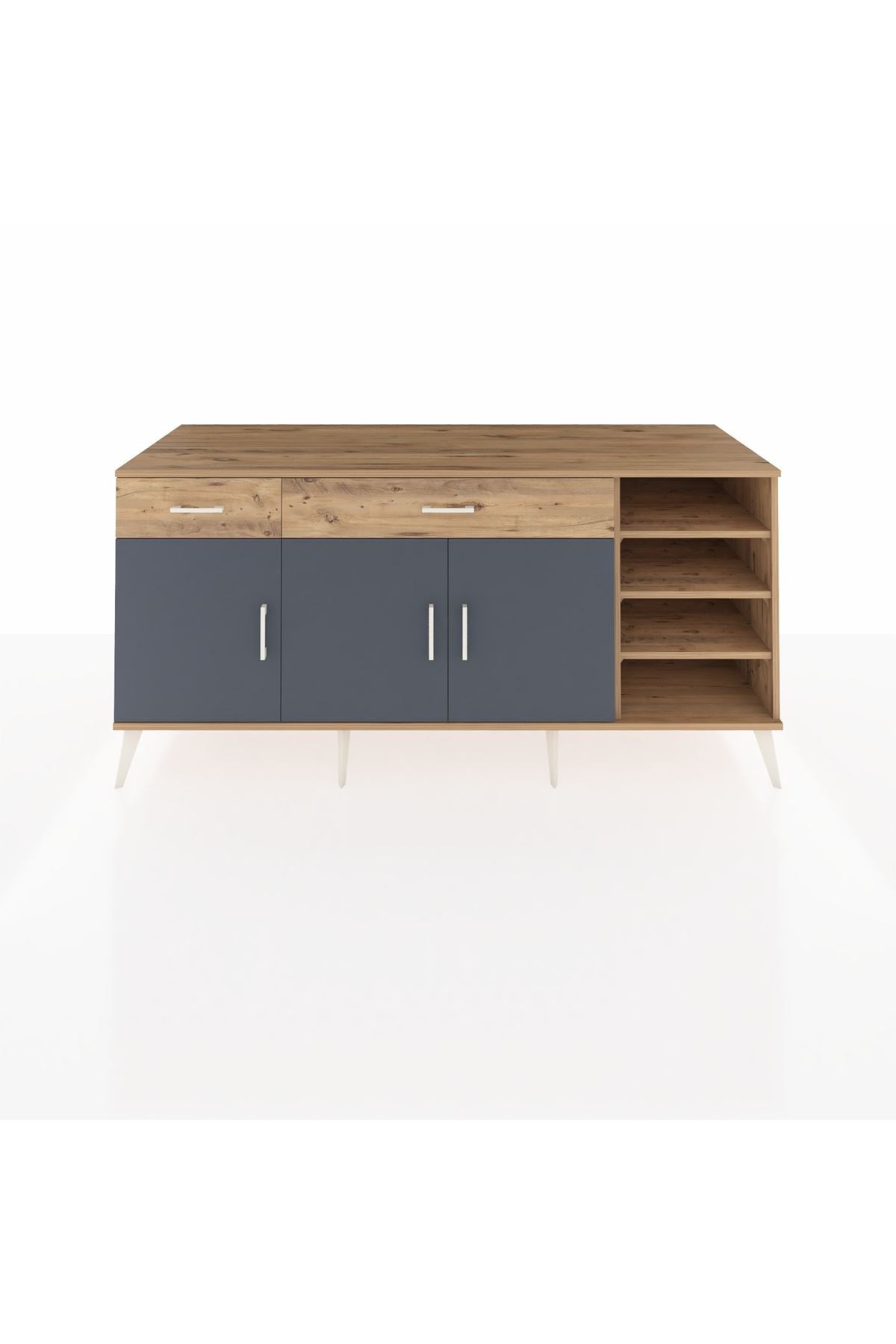 Kronos Konsol 5 Raflı 2 Çekmeceli 3 Kapaklı 176x59x83 - S610M047V27C