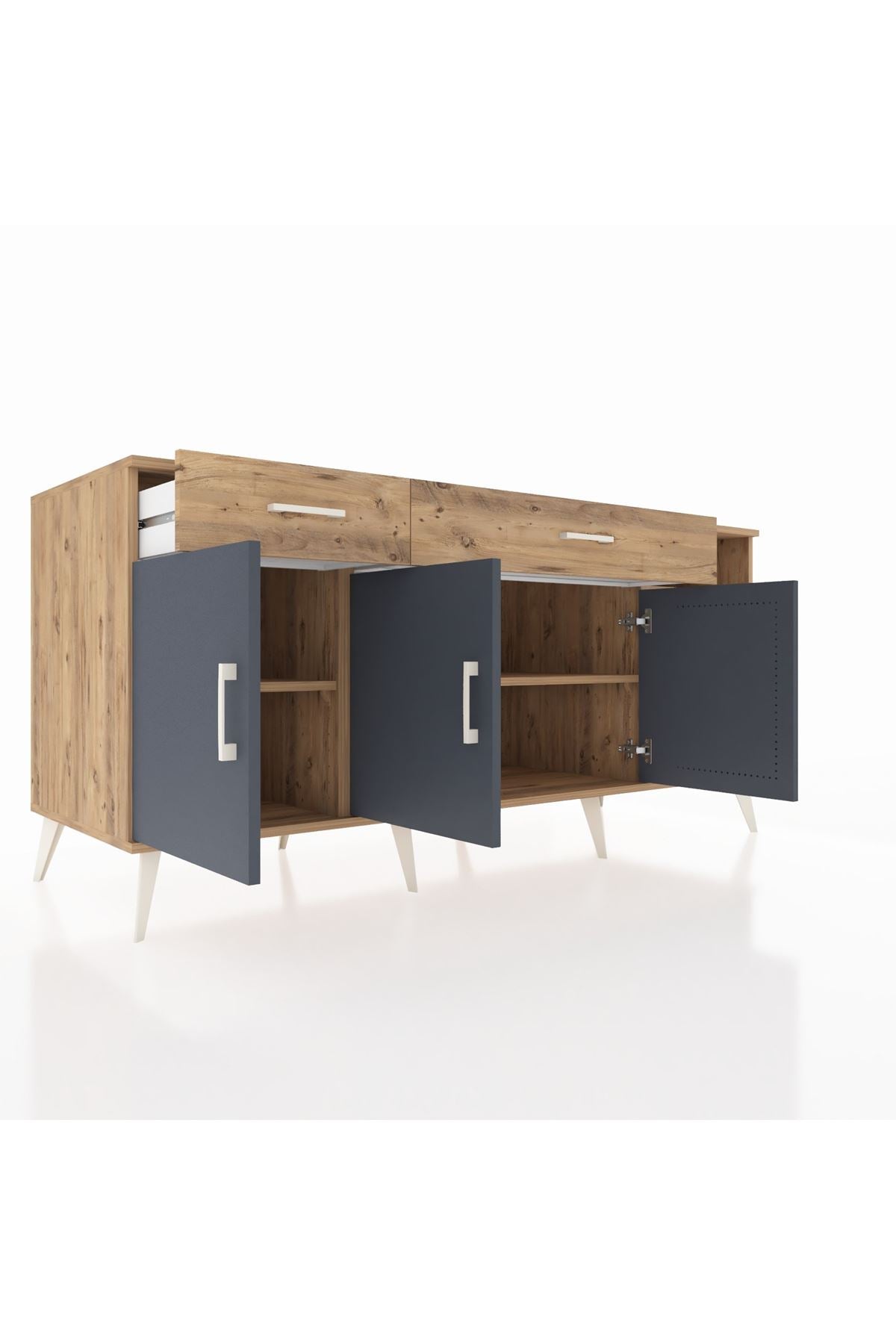 Kronos Konsol 5 Raflı 2 Çekmeceli 3 Kapaklı 176x59x83 - S610M047V27C