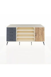 Kronos Konsol 6 Raflı 4 Çekmeceli Tek Kapaklı 176x59x83 - S610M048V02C