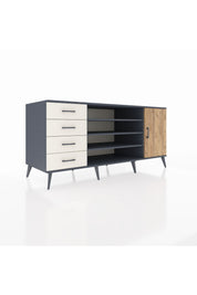 Kronos Konsol 6 Raflı 4 Çekmeceli Tek Kapaklı 176x59x83 - S610M048V10C