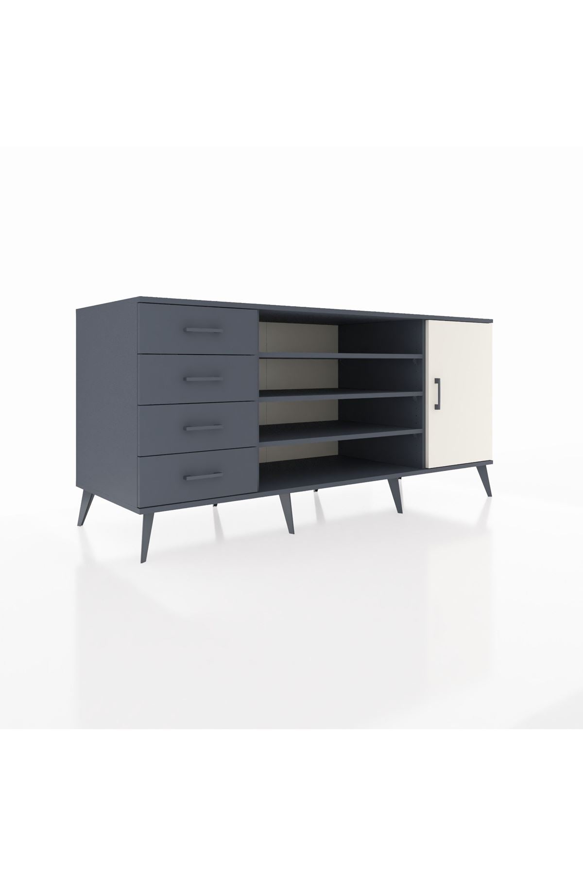Kronos Konsol 6 Raflı 4 Çekmeceli Tek Kapaklı 176x59x83 - S610M048V14C