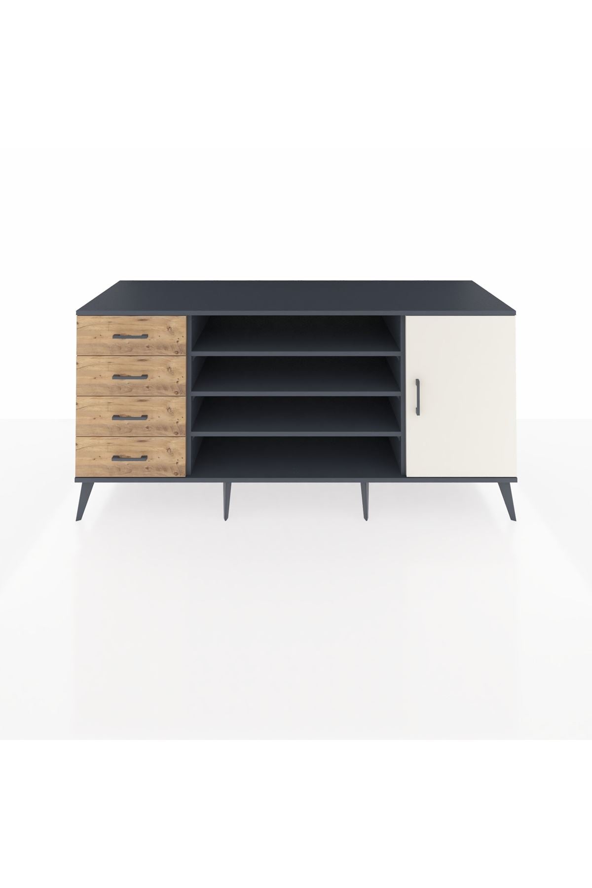 Kronos Konsol 6 Raflı 4 Çekmeceli Tek Kapaklı 176x59x83 - S610M048V15C