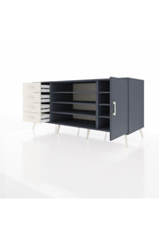 Kronos Konsol 6 Raflı 4 Çekmeceli Tek Kapaklı 176x59x83 - S610M048V16C