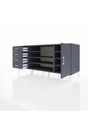 Kronos Konsol 6 Raflı 4 Çekmeceli Tek Kapaklı 176x59x83 - S610M048V17C
