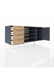 Kronos Konsol 6 Raflı 4 Çekmeceli Tek Kapaklı 176x59x83 - S610M048V18C