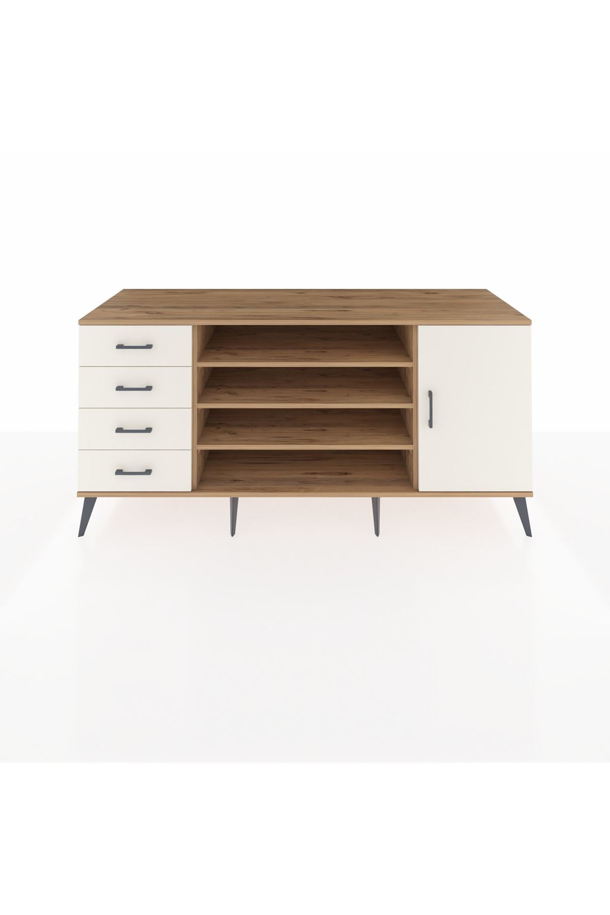 Kronos Konsol 6 Raflı 4 Çekmeceli Tek Kapaklı 176x59x83 - S610M048V22C