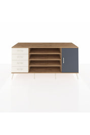Kronos Konsol 6 Raflı 4 Çekmeceli Tek Kapaklı 176x59x83 - S610M048V25C