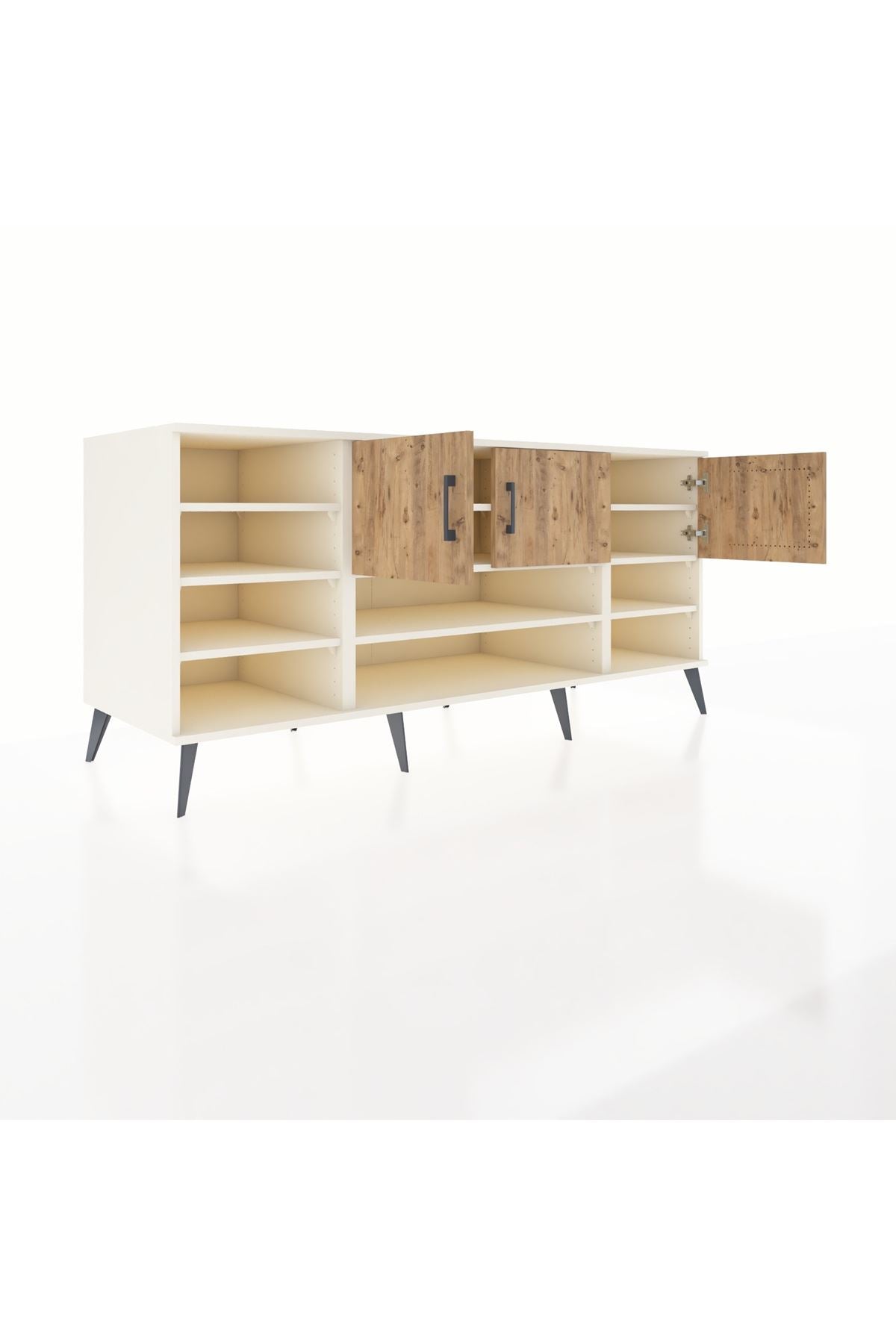 Kronos Konsol 9 Raflı 3 Kapaklı 176x59x83 - S610M049V02C