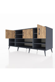 Kronos Konsol 9 Raflı 3 Kapaklı 176x59x83 - S610M049V10C