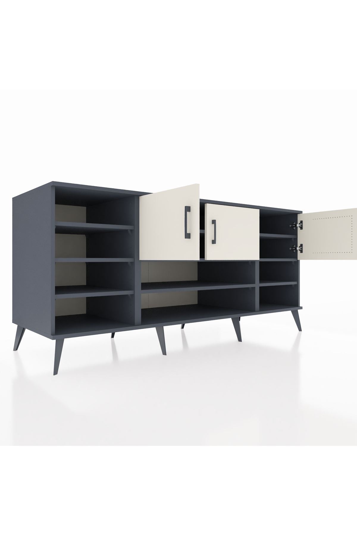 Kronos Konsol 9 Raflı 3 Kapaklı 176x59x83 - S610M049V13C