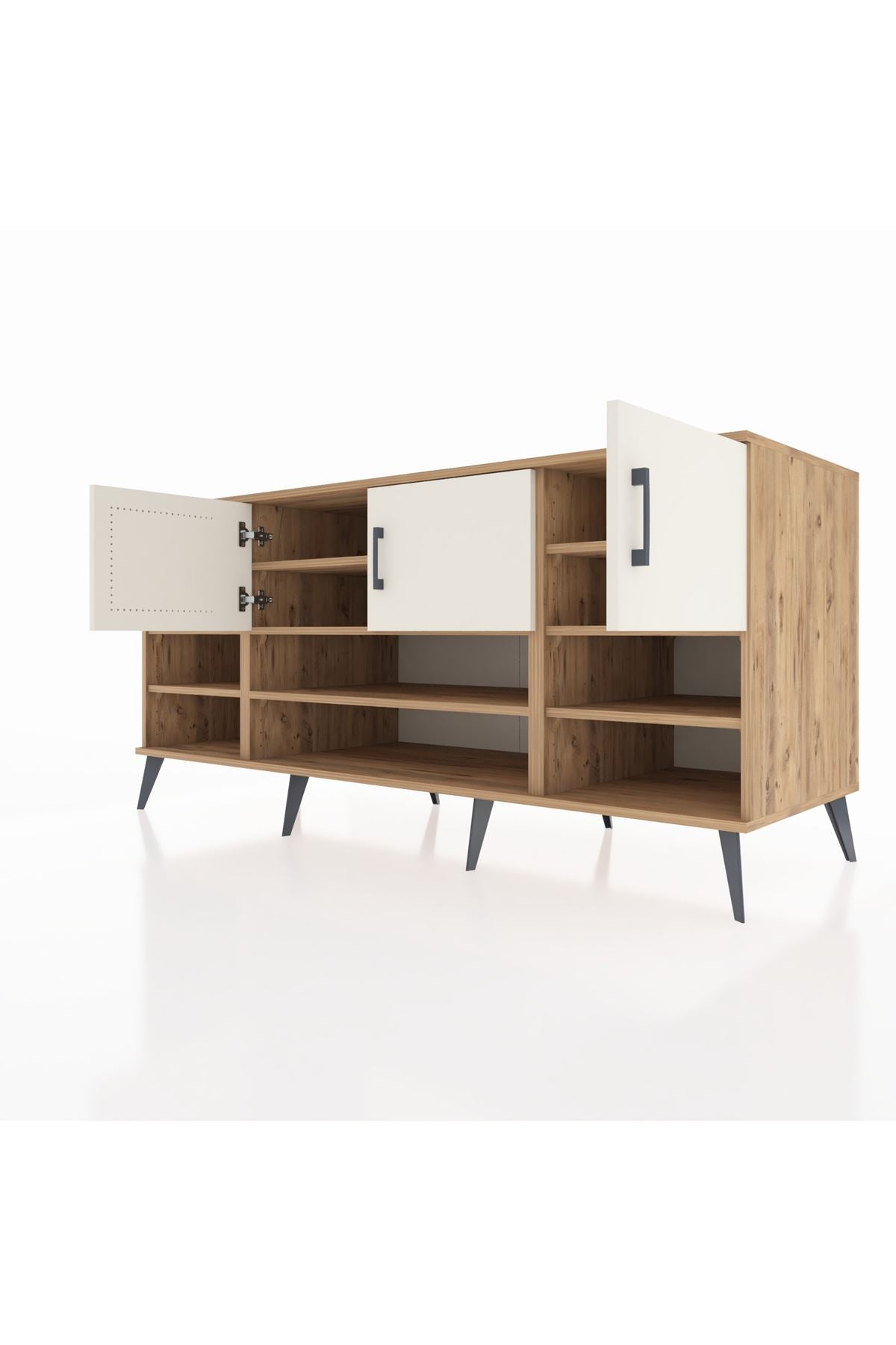 Kronos Konsol 9 Raflı 3 Kapaklı 176x59x83 - S610M049V24C