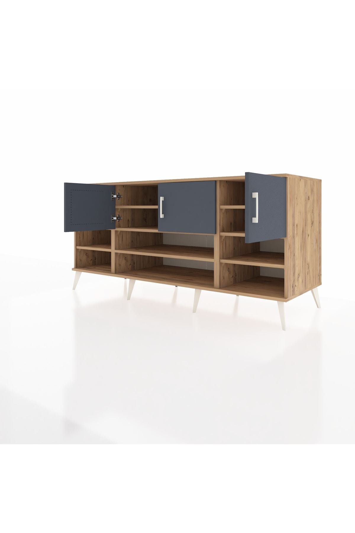 Kronos Konsol 9 Raflı 3 Kapaklı 176x59x83 - S610M049V25C