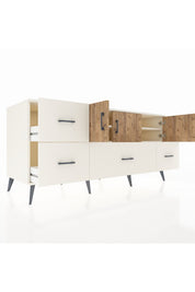 Kronos Konsol 4 Raflı 4 Çekmeceli 3 Kapaklı 176x59x83 - S610M050V01C