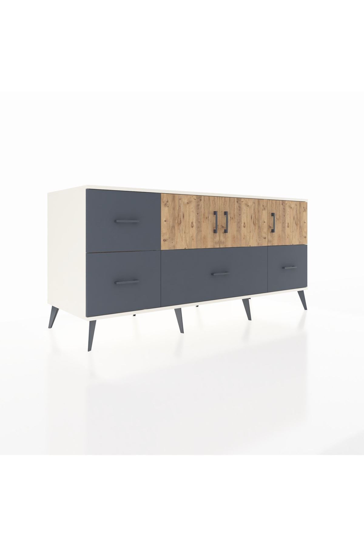 Kronos Konsol 4 Raflı 4 Çekmeceli 3 Kapaklı 176x59x83 - S610M050V02C