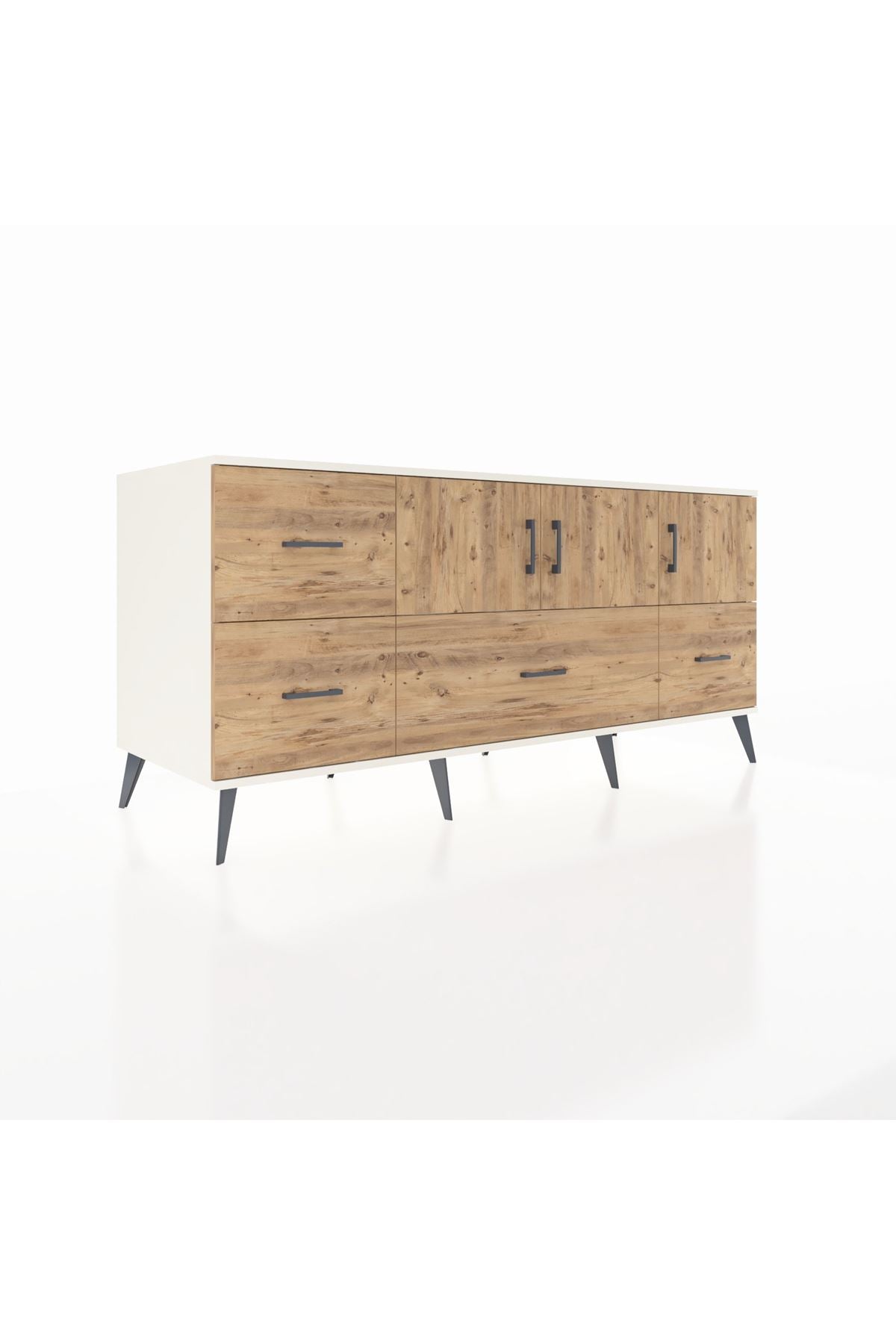 Kronos Konsol 4 Raflı 4 Çekmeceli 3 Kapaklı 176x59x83 - S610M050V03C