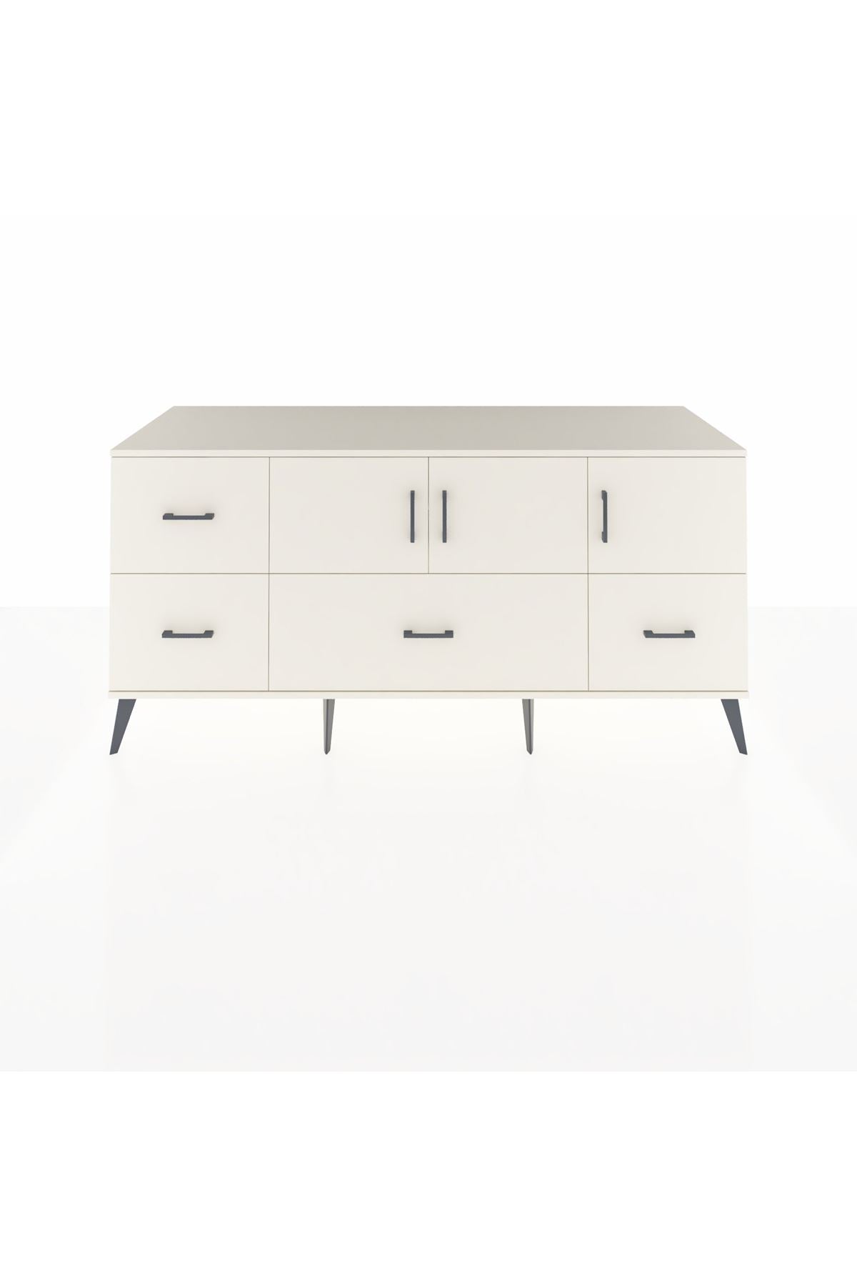 Kronos Konsol 4 Raflı 4 Çekmeceli 3 Kapaklı 176x59x83 - S610M050V04C
