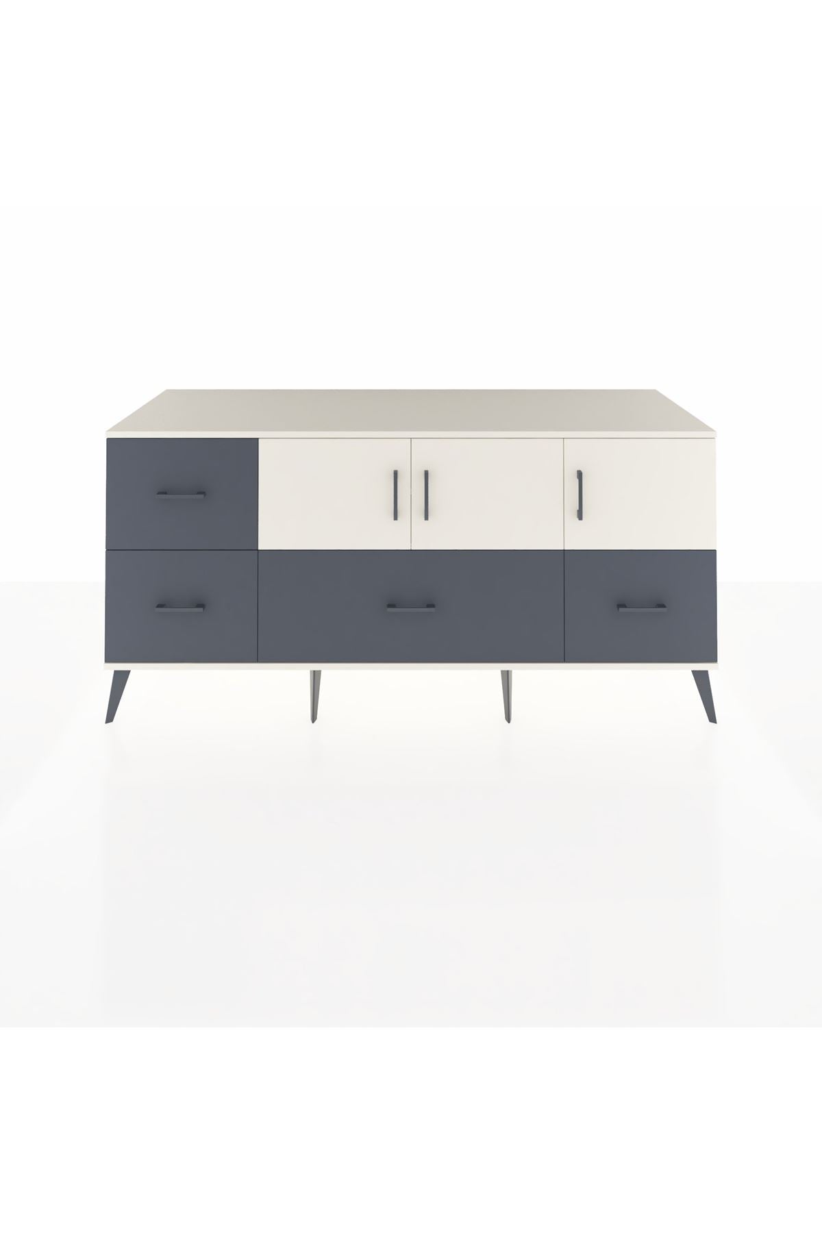 Kronos Konsol 4 Raflı 4 Çekmeceli 3 Kapaklı 176x59x83 - S610M050V05C