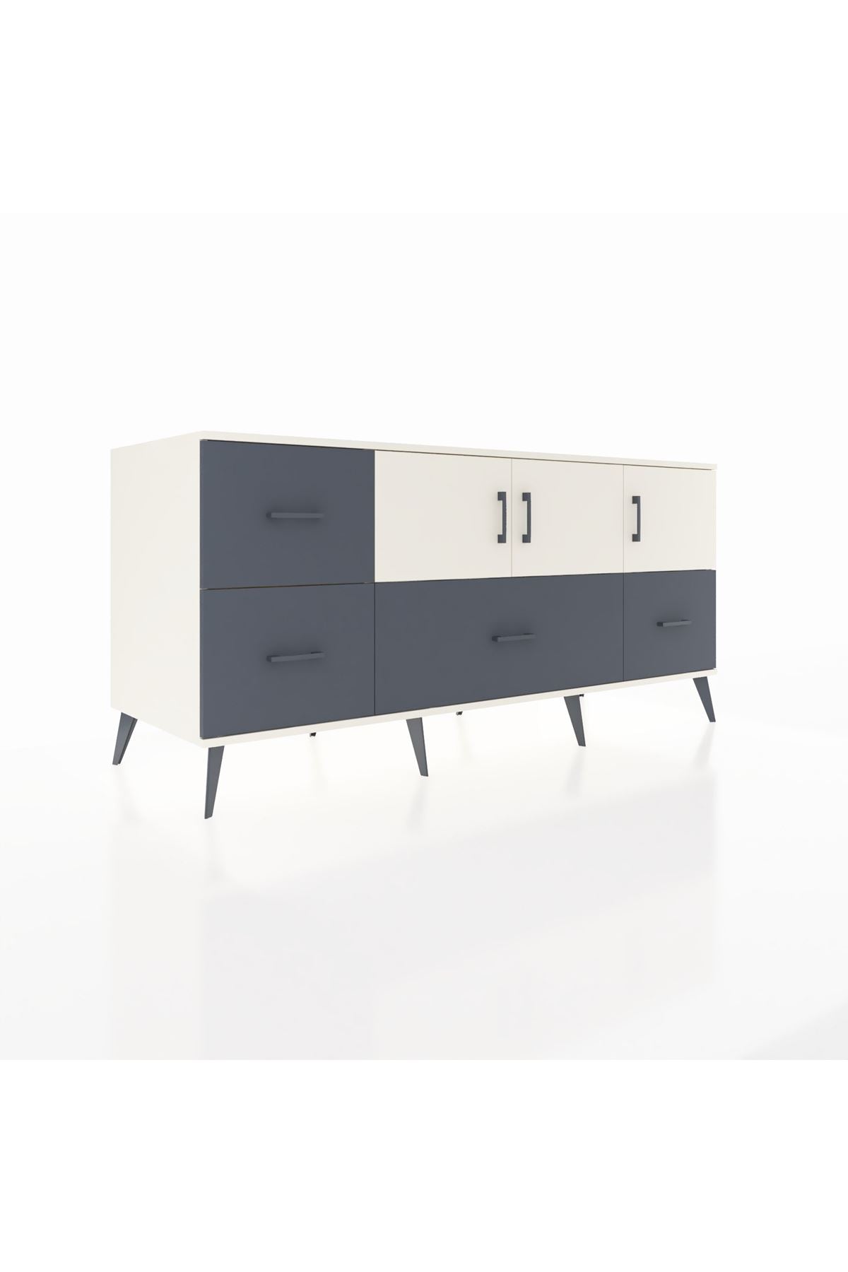 Kronos Konsol 4 Raflı 4 Çekmeceli 3 Kapaklı 176x59x83 - S610M050V05C