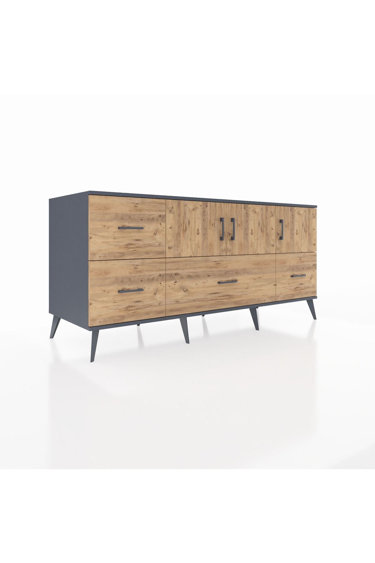 Kronos Konsol 4 Raflı 4 Çekmeceli 3 Kapaklı 176x59x83 - S610M050V12C