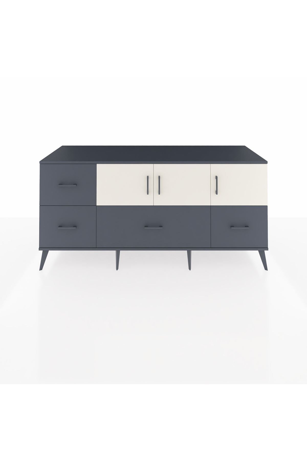 Kronos Konsol 4 Raflı 4 Çekmeceli 3 Kapaklı 176x59x83 - S610M050V14C