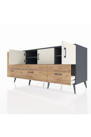 Kronos Konsol 4 Raflı 4 Çekmeceli 3 Kapaklı 176x59x83 - S610M050V15C