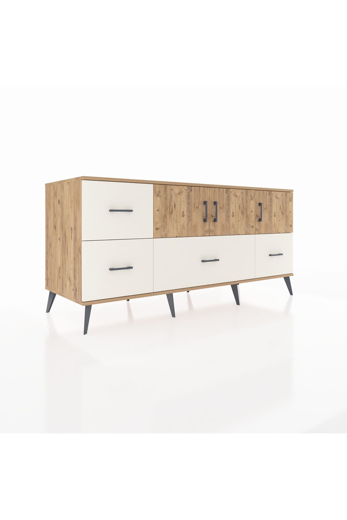 Kronos Konsol 4 Raflı 4 Çekmeceli 3 Kapaklı 176x59x83 - S610M050V19C