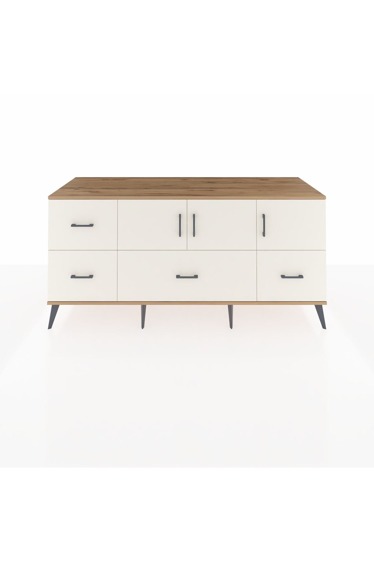 Kronos Konsol 4 Raflı 4 Çekmeceli 3 Kapaklı 176x59x83 - S610M050V22C