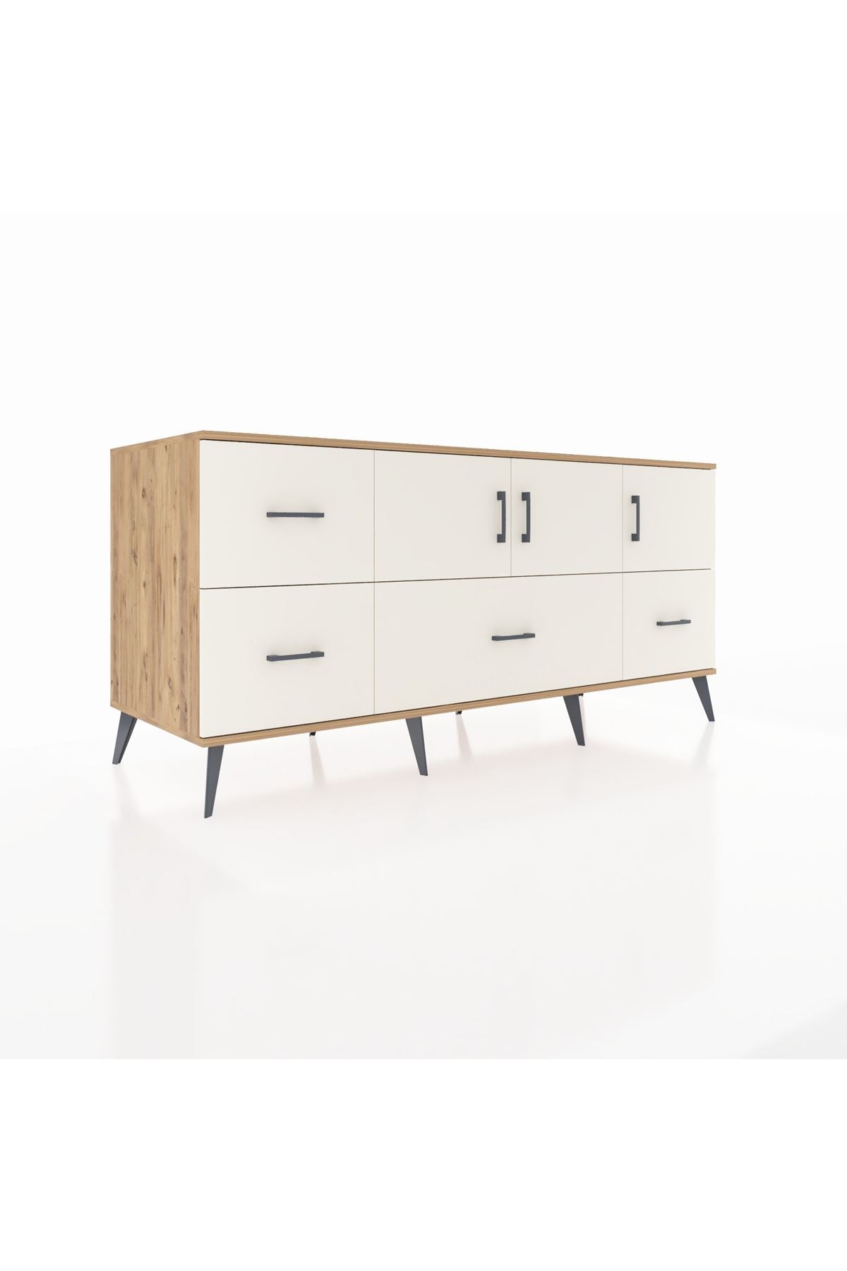 Kronos Konsol 4 Raflı 4 Çekmeceli 3 Kapaklı 176x59x83 - S610M050V22C