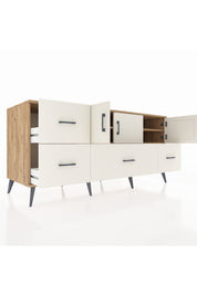 Kronos Konsol 4 Raflı 4 Çekmeceli 3 Kapaklı 176x59x83 - S610M050V22C