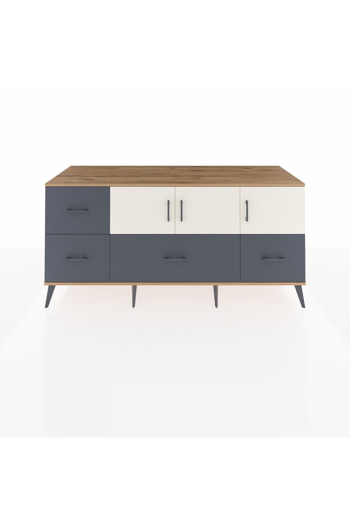 Kronos Konsol 4 Raflı 4 Çekmeceli 3 Kapaklı 176x59x83 - S610M050V23C