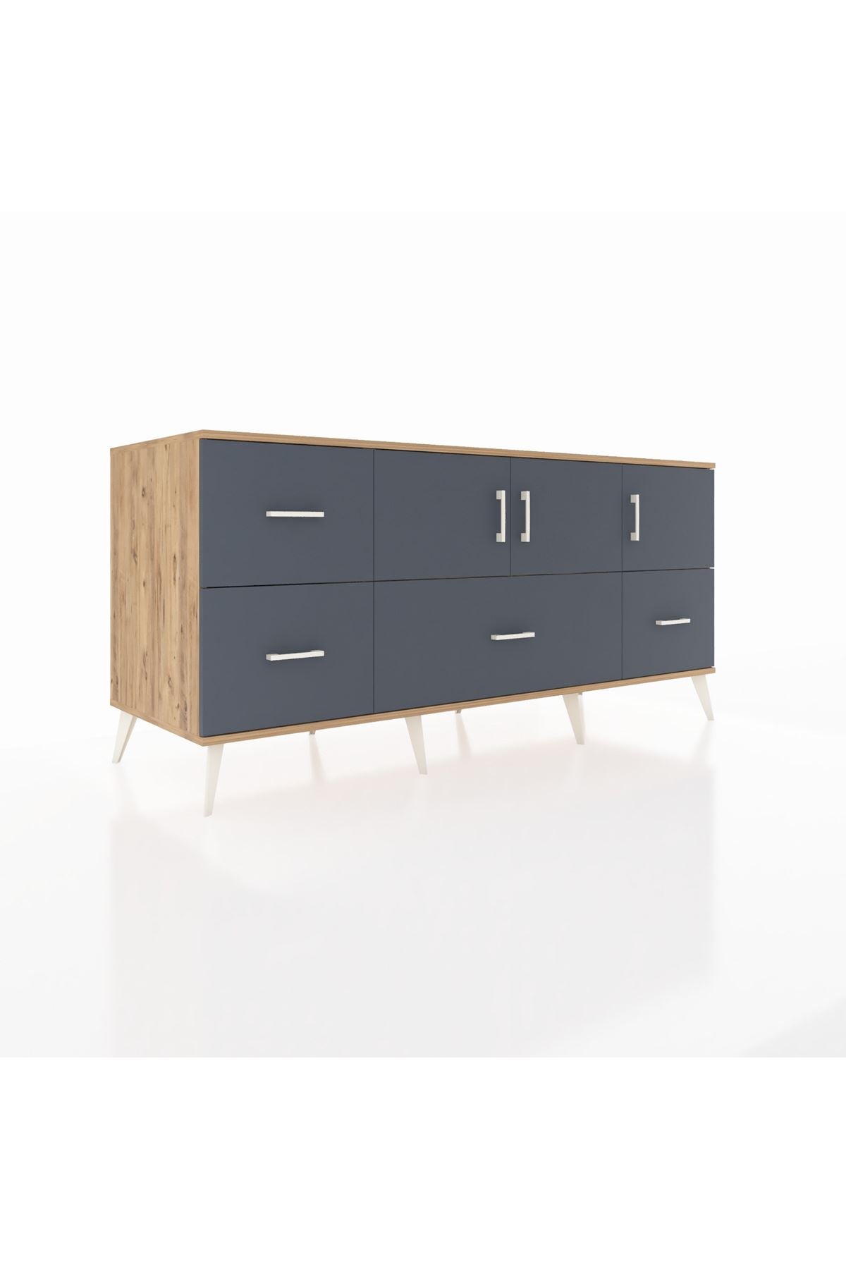 Kronos Konsol 4 Raflı 4 Çekmeceli 3 Kapaklı 176x59x83 - S610M050V26C