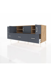 Kronos Konsol 4 Raflı 4 Çekmeceli 3 Kapaklı 176x59x83 - S610M050V26C