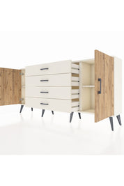 Arges Konsol 2 Raflı 4 Çekmeceli 2 Kapaklı 176x30x83 - S148M001V01A