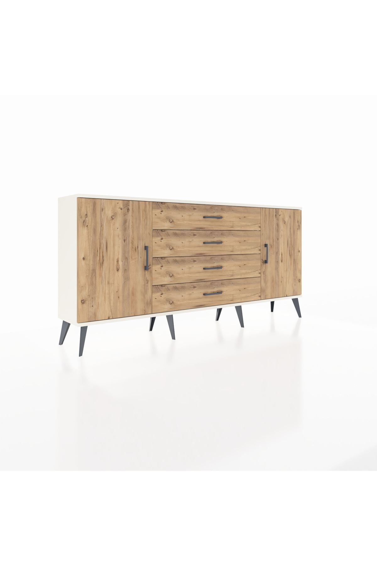 Arges Konsol 2 Raflı 4 Çekmeceli 2 Kapaklı 176x30x83 - S148M001V03A